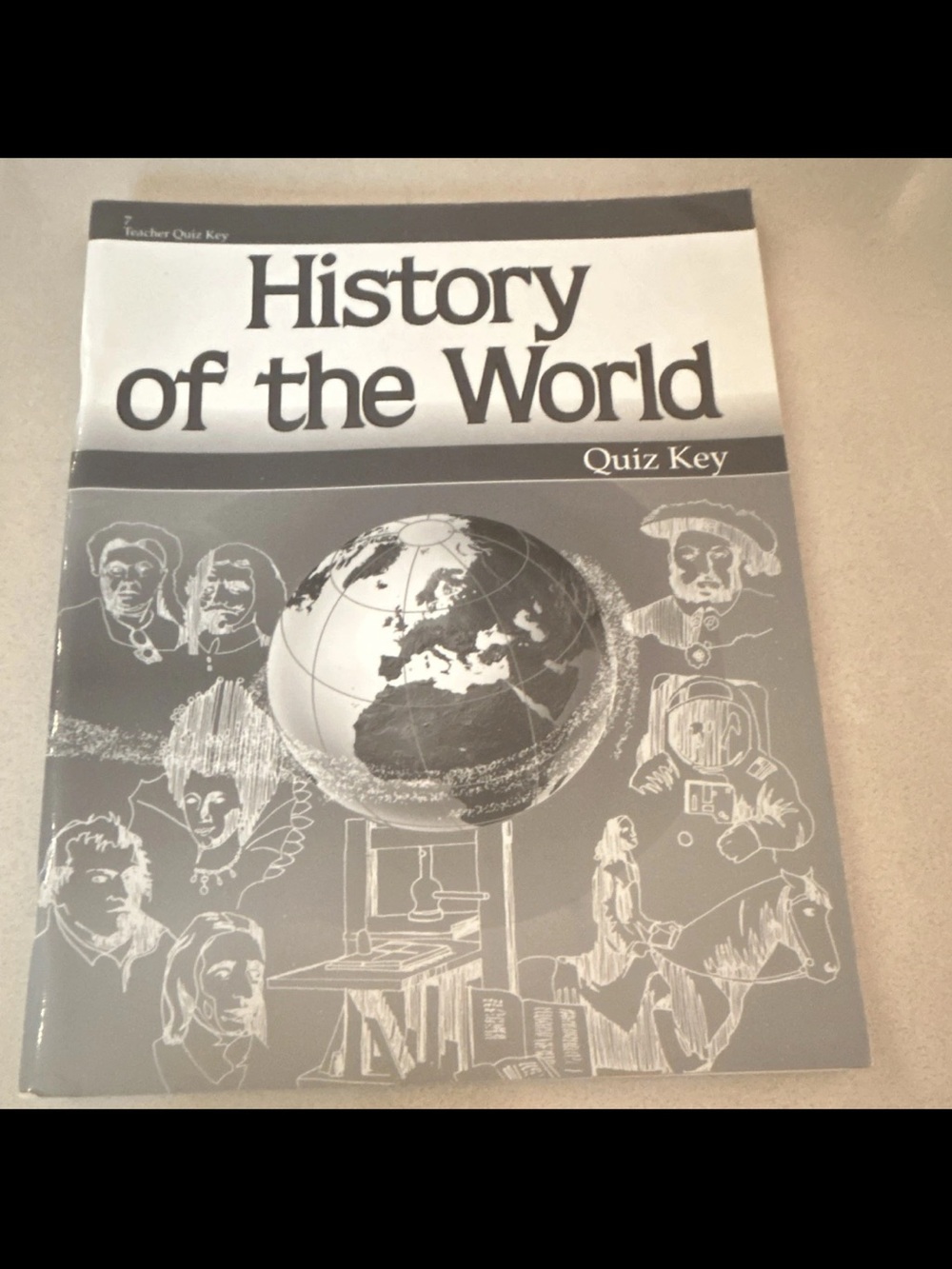 History of the World Quiz Key Workbook - Gray & White